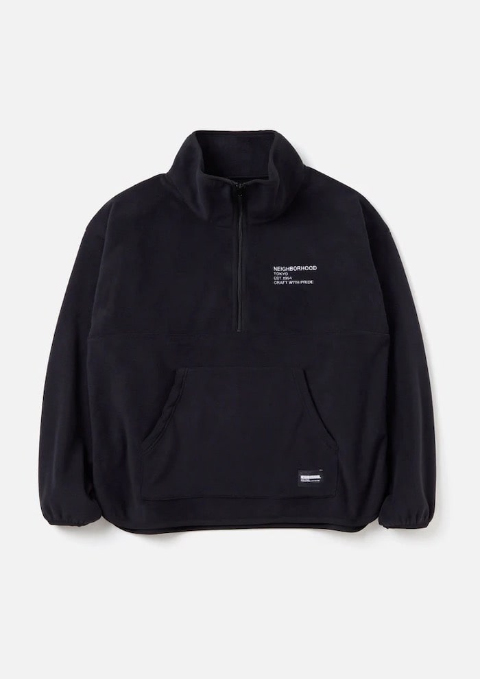 NEIGHBORHOOD FLEECE HALF ZIP SHIRT LS