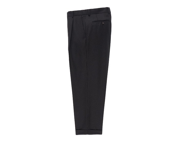 WACKO MARIA DORMEUIL / GLITTER STRIPED PLEATED TROUSERS ( TYPE-2 )