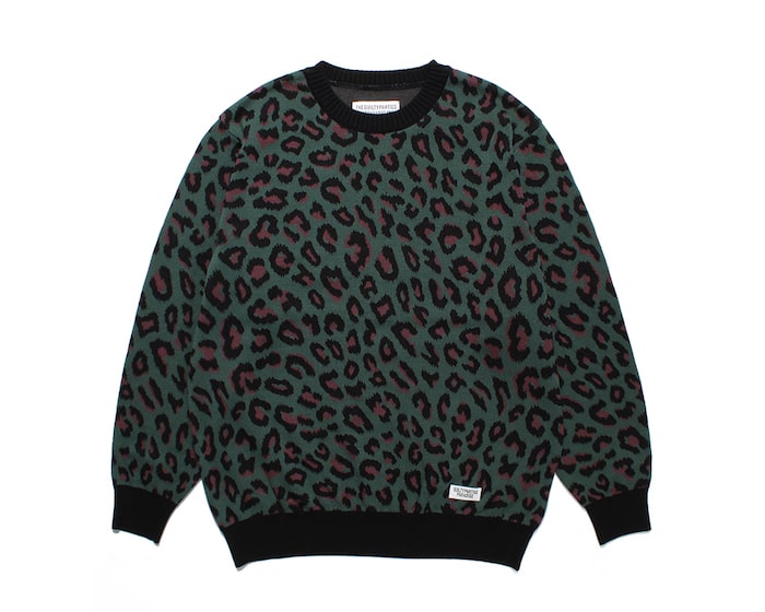 WACKO MARIALEOPARD JACQUARD SWEATER