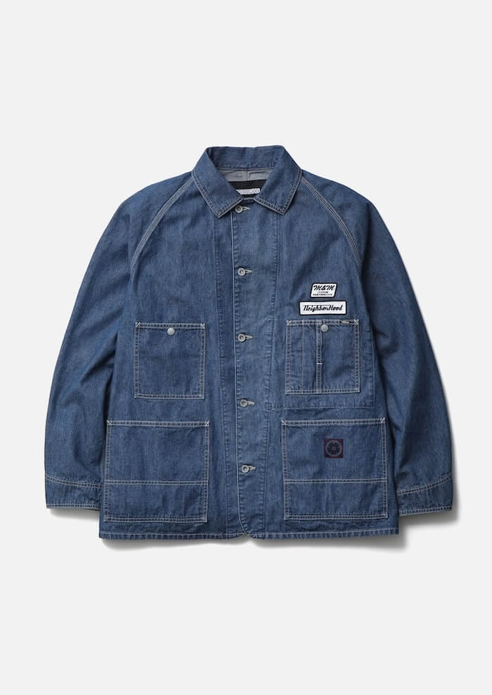 NEIGHBORHOOD NH X M&amp;M . WASHED DENIM COVERALL JACKET
