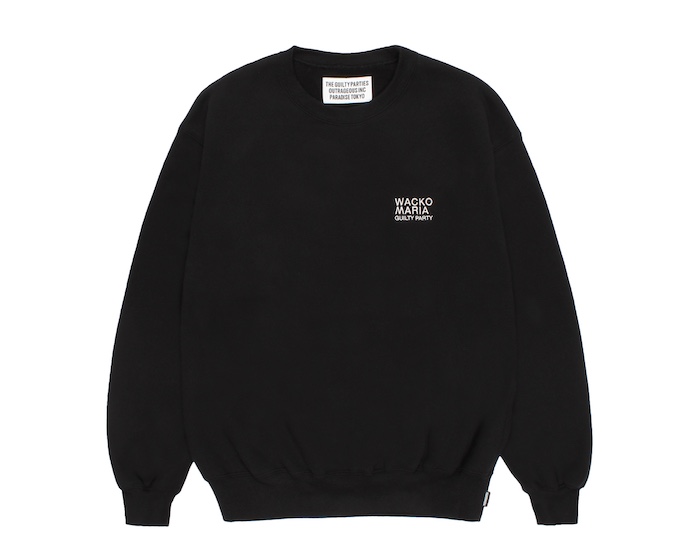 WACKO MARIA WASHED MIDDLE WEIGHT CREW NECK SWEAT SHIRT