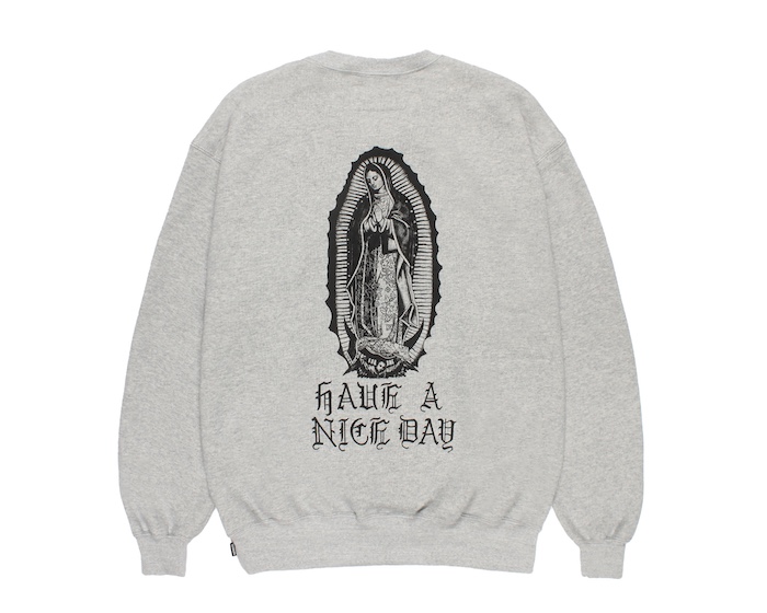 WACKO MARIA WASHED MIDDLE WEIGHT CREW NECK SWEAT SHIRT