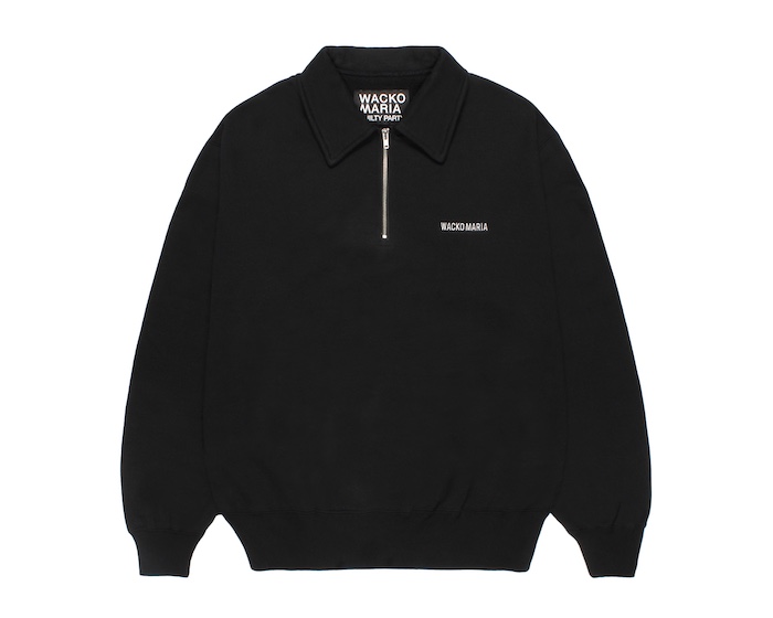 WACKO MARIA HEAVY WEIGHT PULLOVER HALF ZIP SWEAT SHIRT
