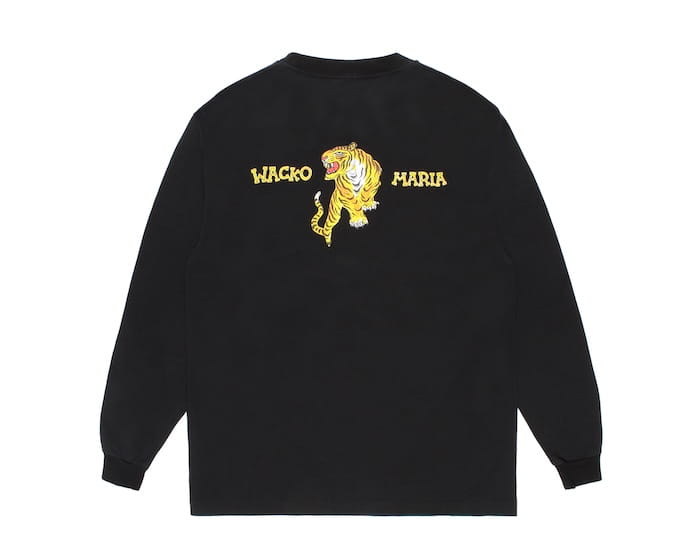 WACKO MARIA TIM LEHI / WASHED HEAVY WEIGHT CREW NECK LONG SLEEVE T-SHIRT ( TYPE-1 )