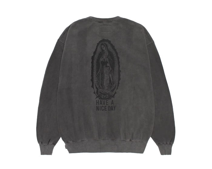 WACKO MARIA WASHED MIDDLE WEIGHT CREW NECK SWEAT SHIRT ( TYPE-2 )