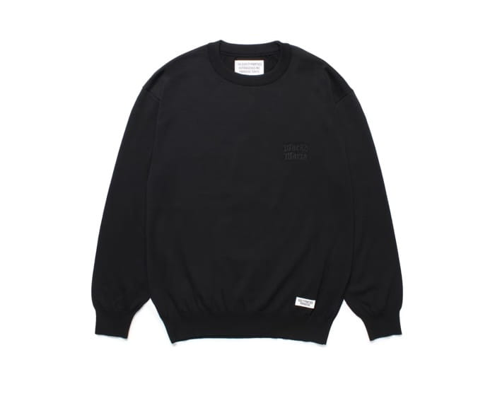 WACKO MARIA COTTON KNIT CREW NECK SWEATER ( TYPE-2 )