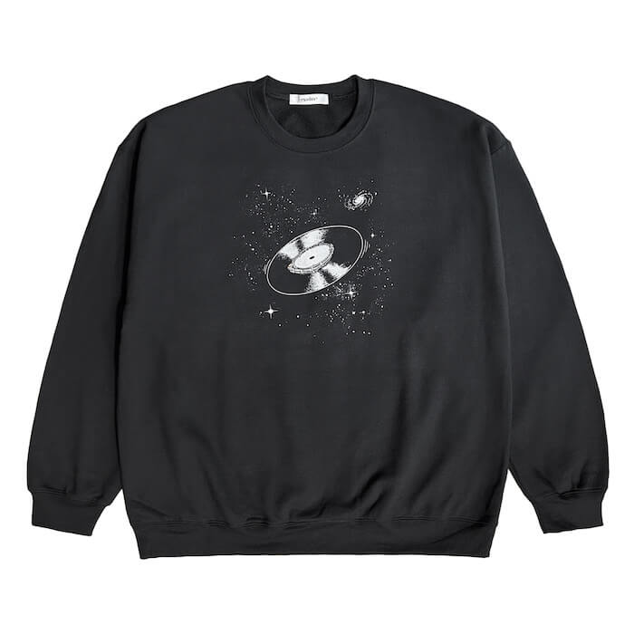 exodus SPACE VINYL RECORD SWEAT CREW NECK