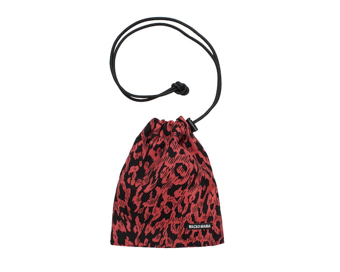 WACKO MARIA LEOPARD SHOULDER POUCH