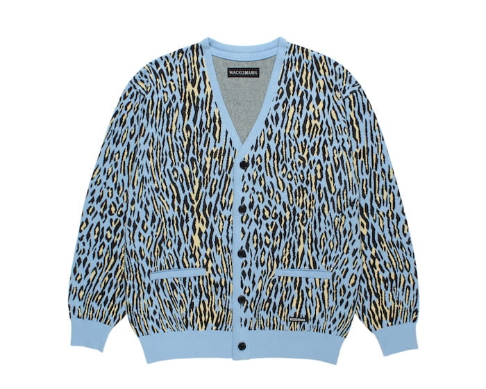 WACKO MARIA LEOPARD JACQUARD CARDIGAN ( TYPE-2 )