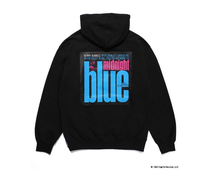 WACKO MARIA BLUE NOTE / MIDDLE WEIGHT PULLOVER HOODED SWEAT SHIRT ( TYPE-4 )