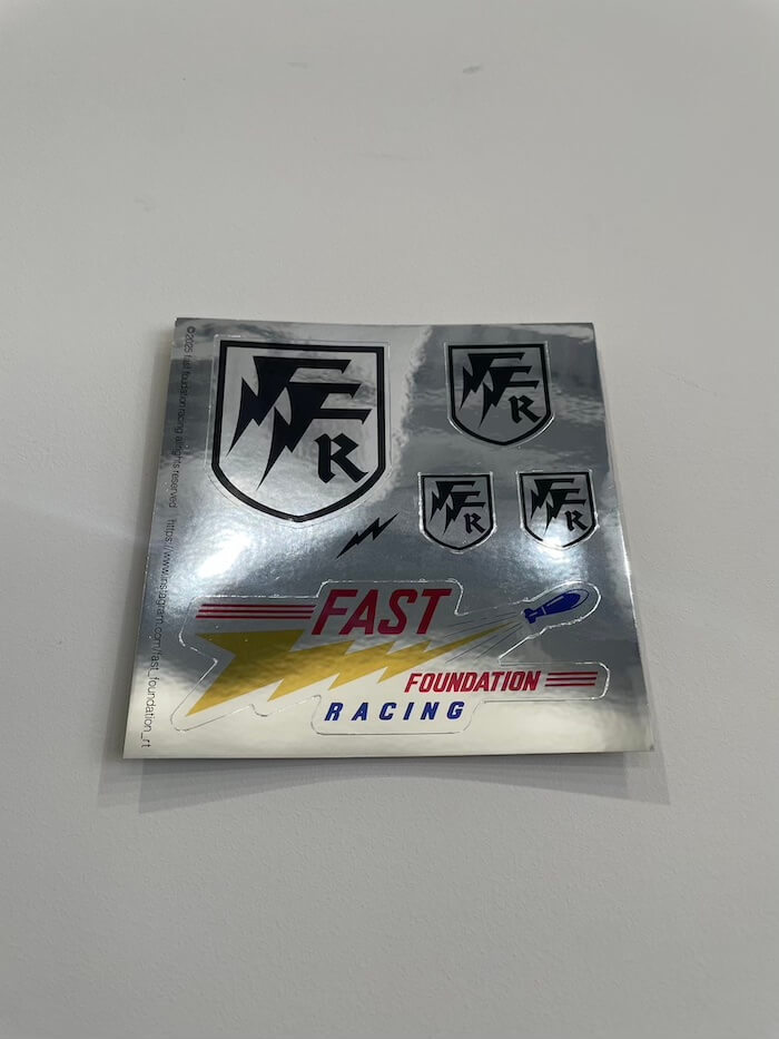FAST FOUNDATION RACING FFR CHROME STICKERS SHEET