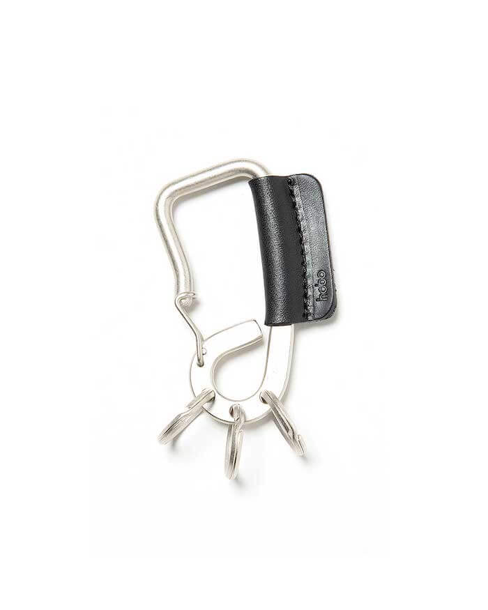 hobo CARABINER KEY RING with COW LEATHER