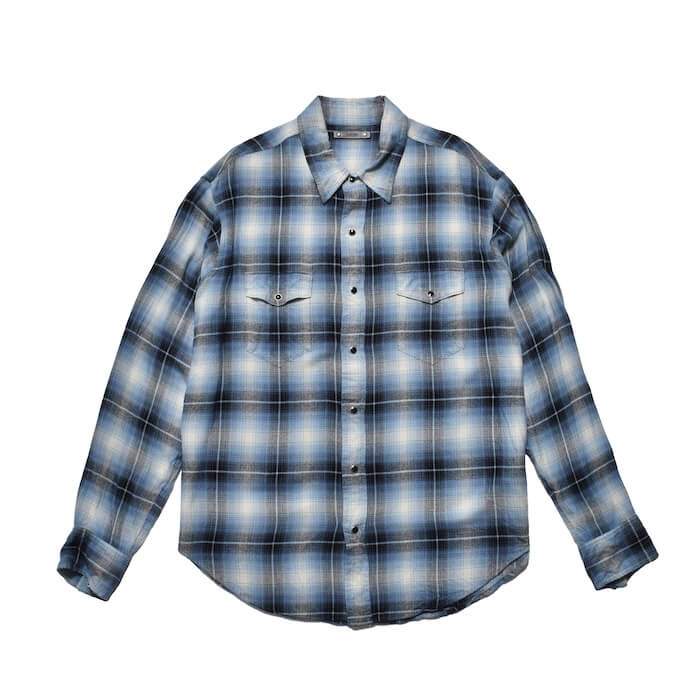 MINEDENIM R.Flannel Ombre Western Shirt