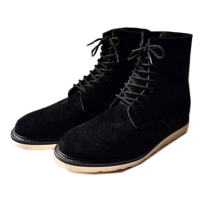 MINEDENIM Suede Leather Zipper Unit Military Boots