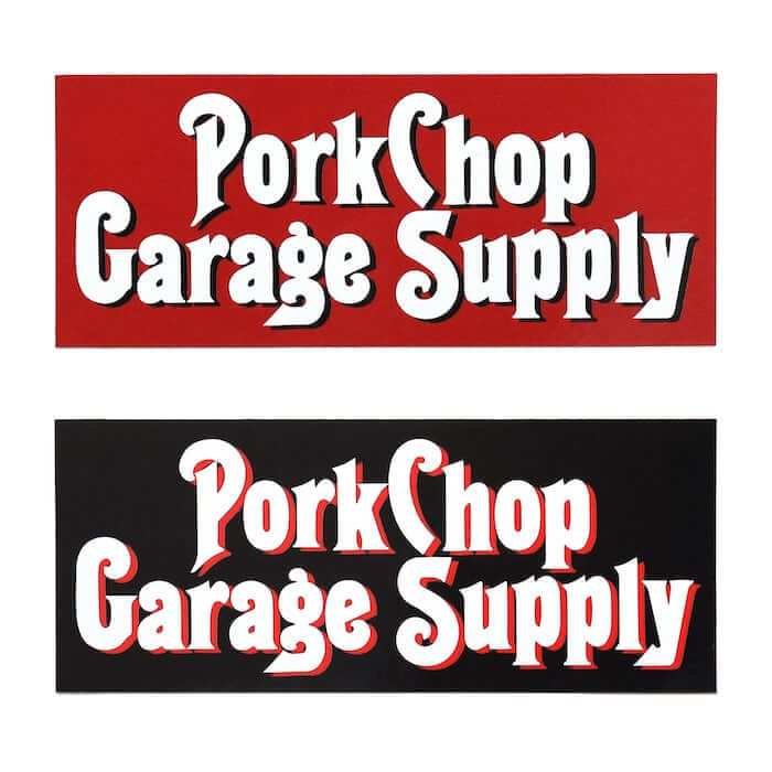 PORKCHOP GARAGE SUPPLY ROUNDED STICKER