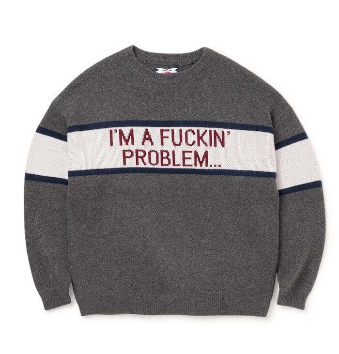 SON OF THE CHEESE “I'M FUCKING PROBLEM” Crew Knit