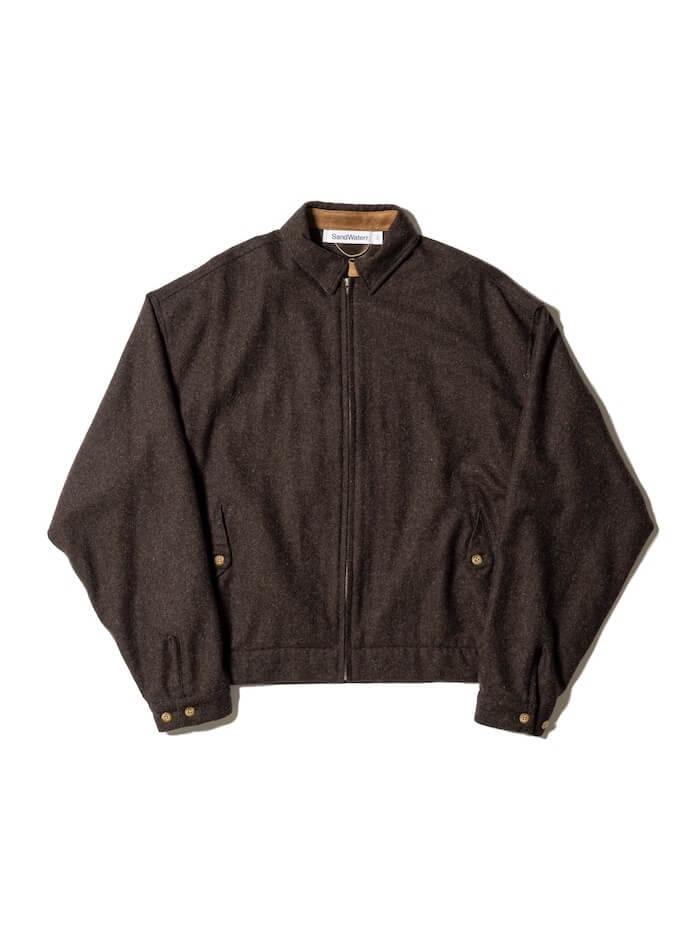 SandWaterr CRAFTED BLOUSON / WOOL MIX TWILL